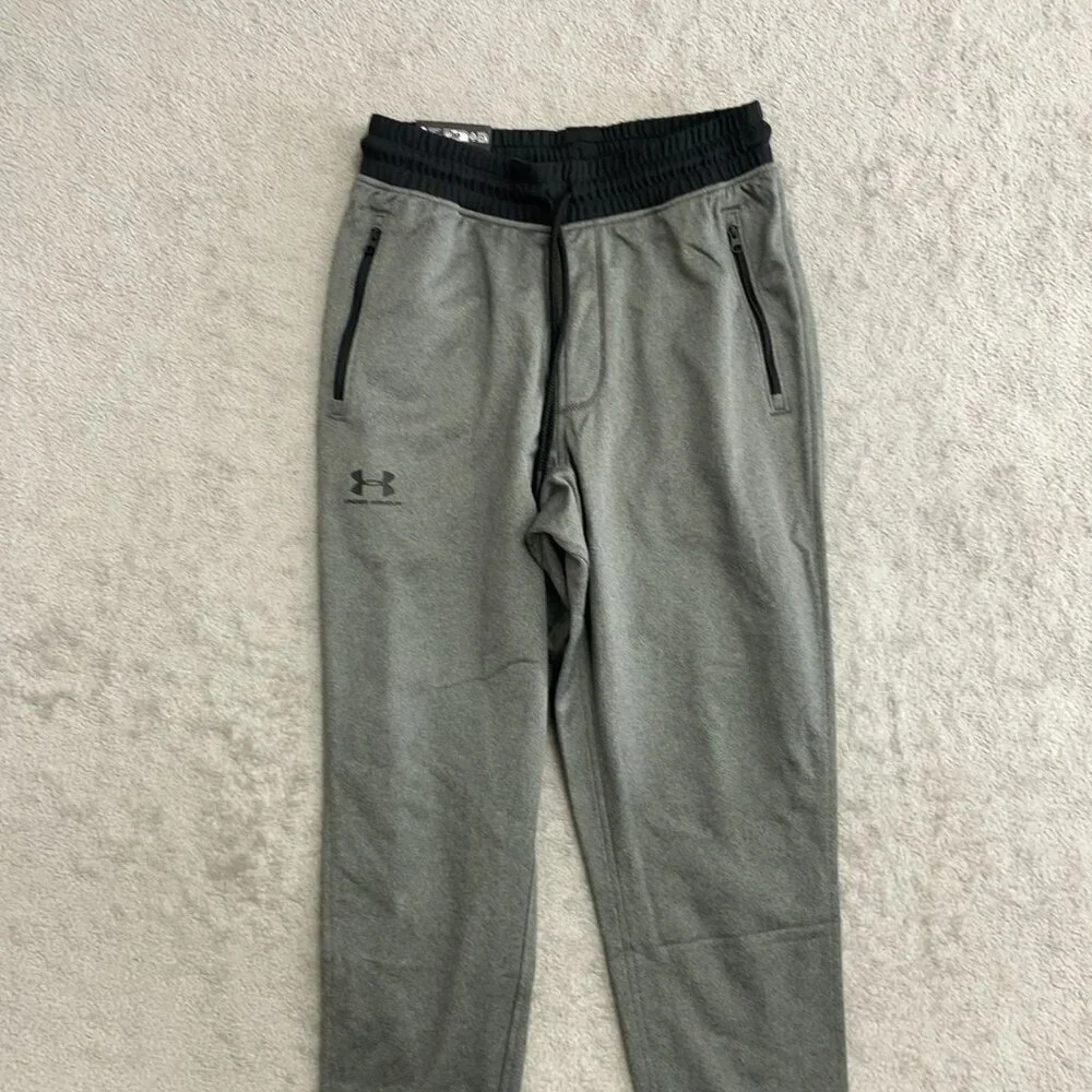 NEW Under Armour Men's S Sportstyle Tricot Jogger Pants Loose Fit Gray G1613